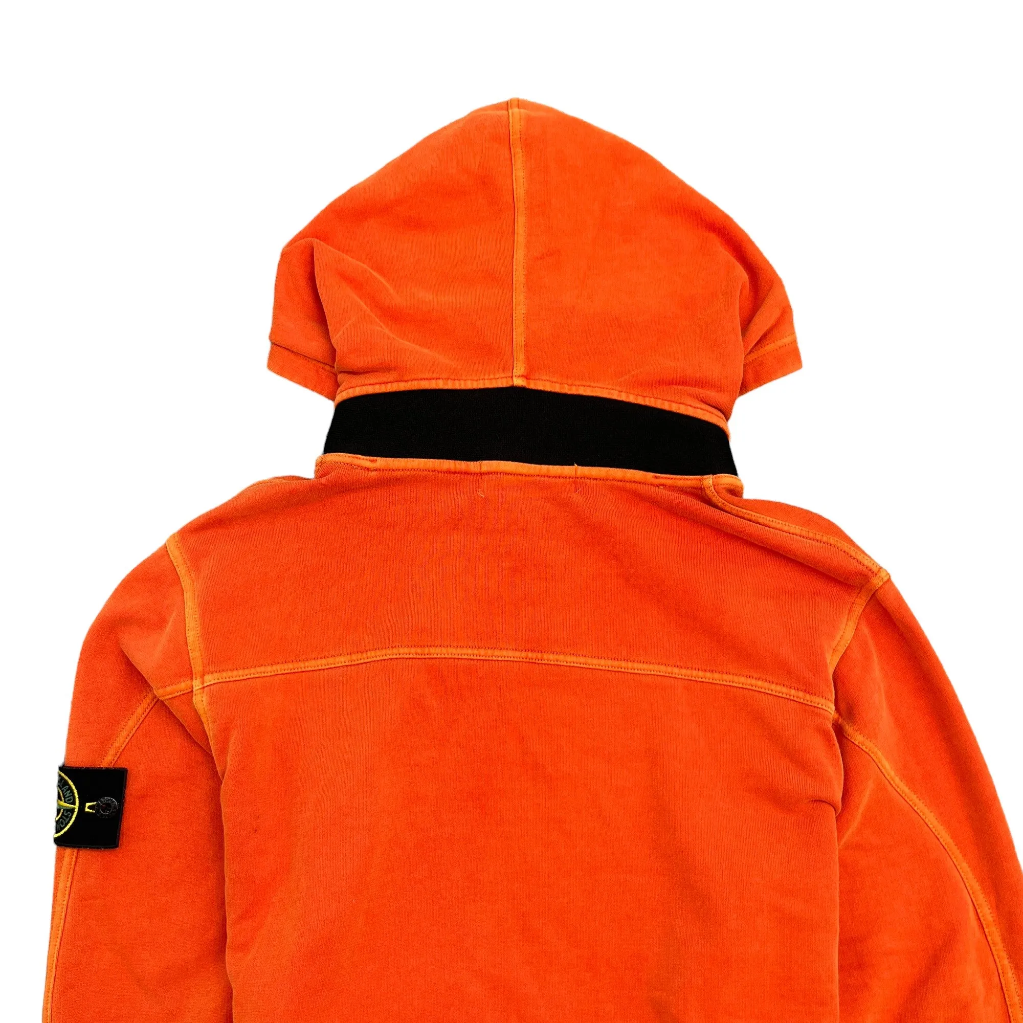 Men's Applique Logo Hoodie Orange Size L