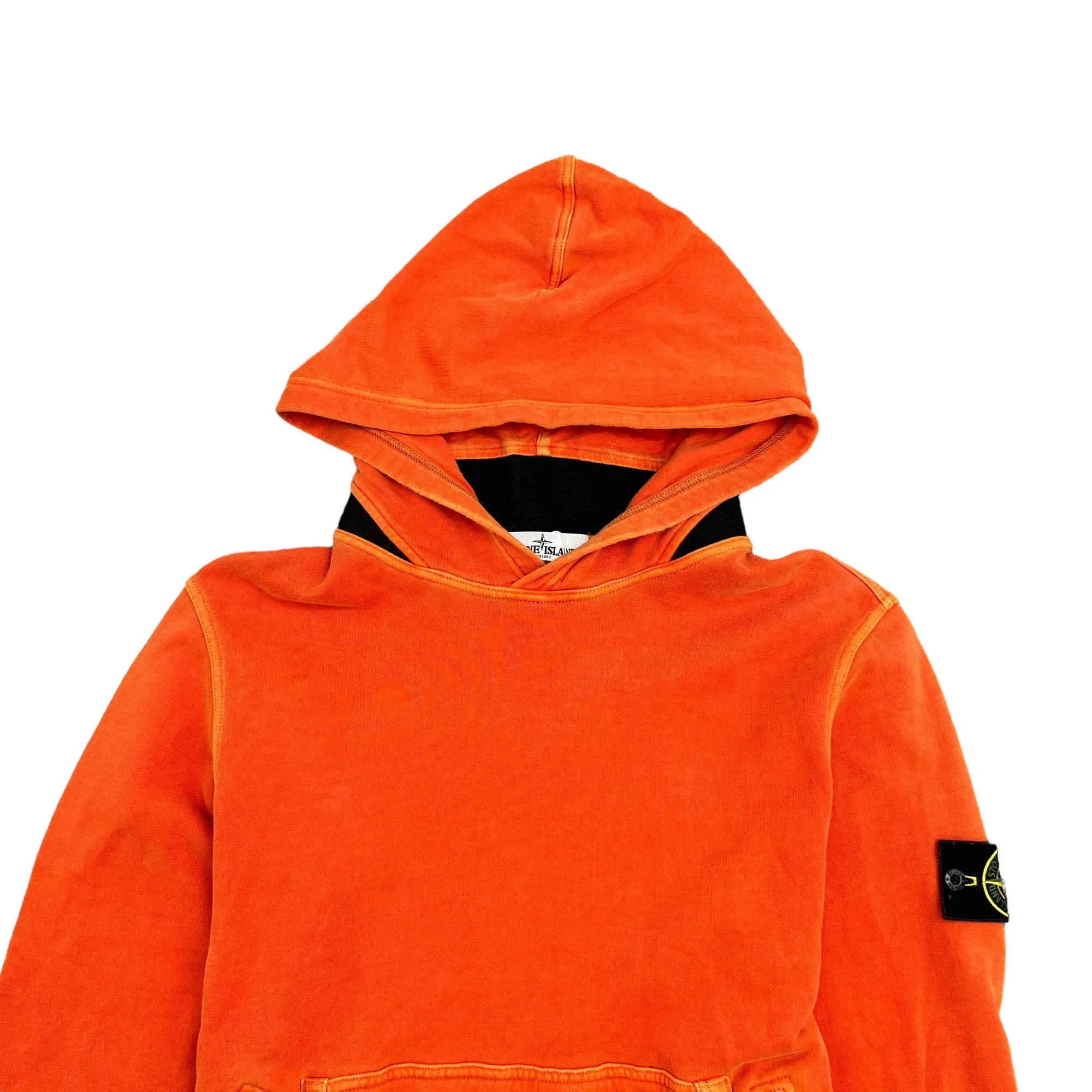 Men's Applique Logo Hoodie Orange Size L