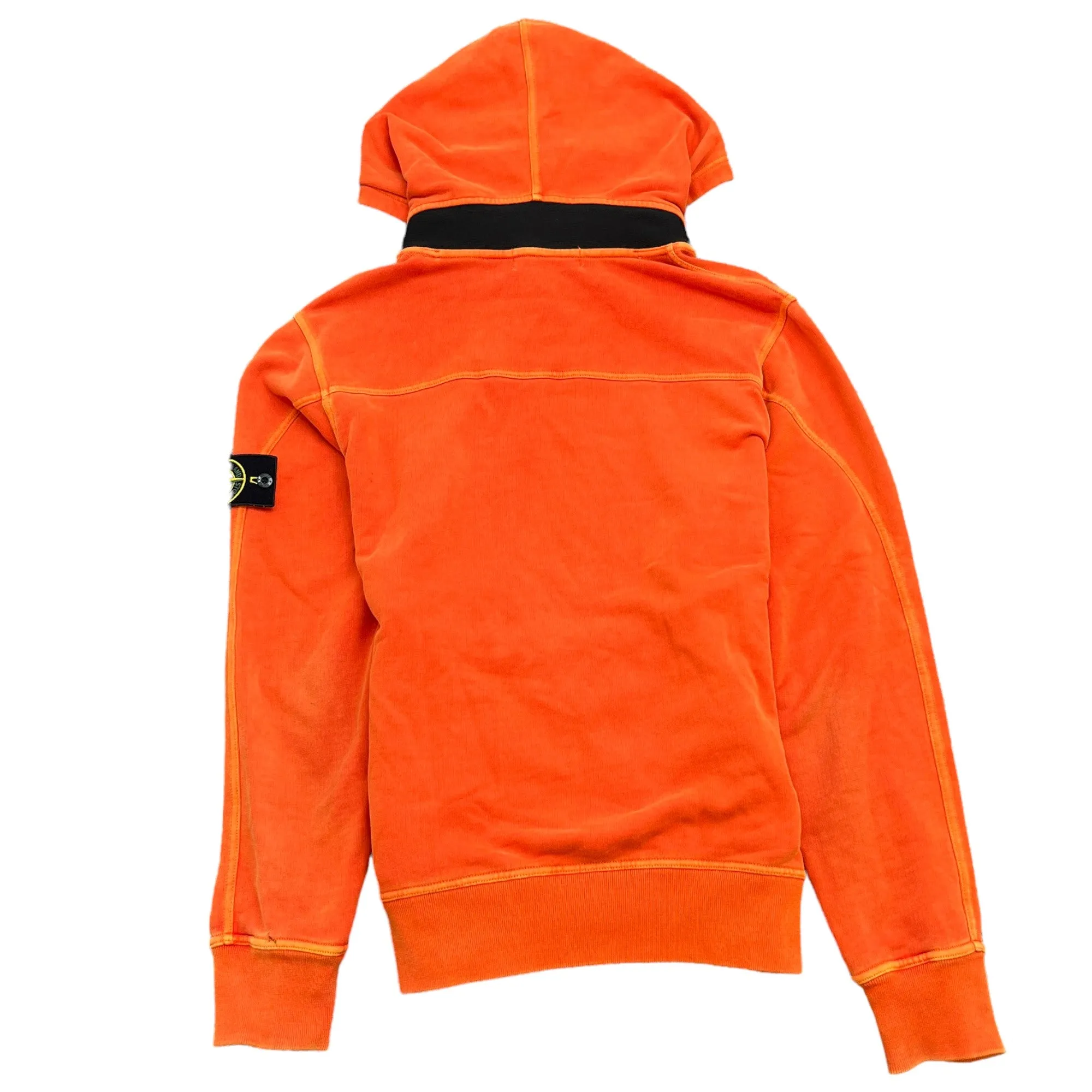 Men's Applique Logo Hoodie Orange Size L