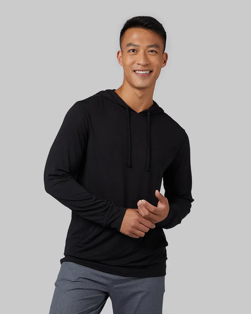 MEN'S COOL LONG SLEEVE HOODED T-SHIRT