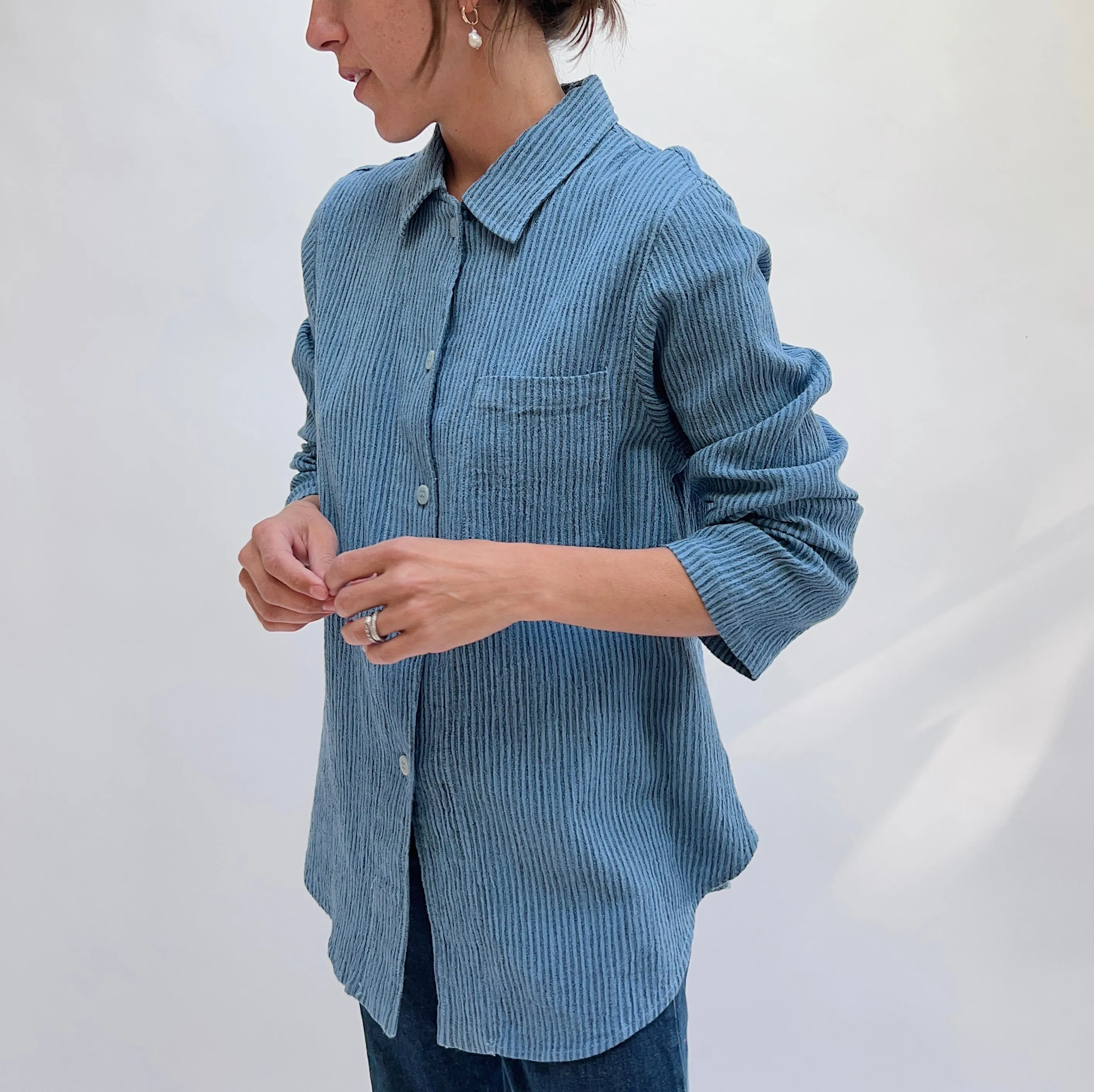 Mill Valley | Boyfriend Button Down in Cornflower