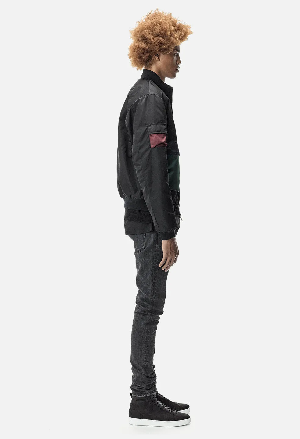 Mock Flight Jacket / Black