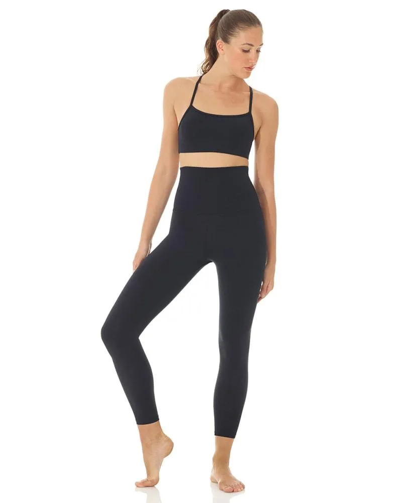 Mondor 3513 Adult Racer Back Black Crop  Top