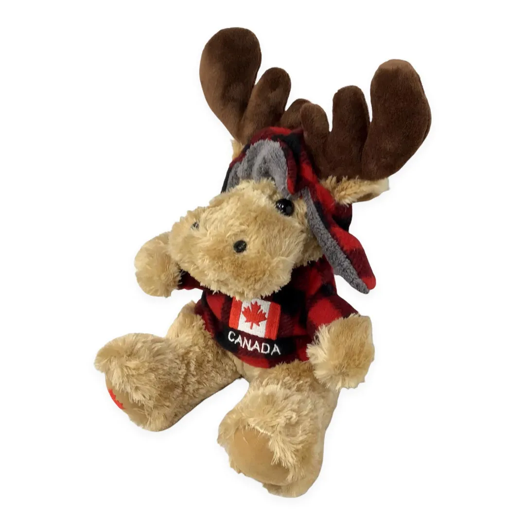 Moose With plaid Canada   Hoodie7