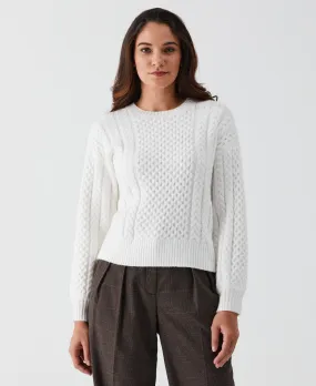 Petite Relaxed Cable Knit Sweater