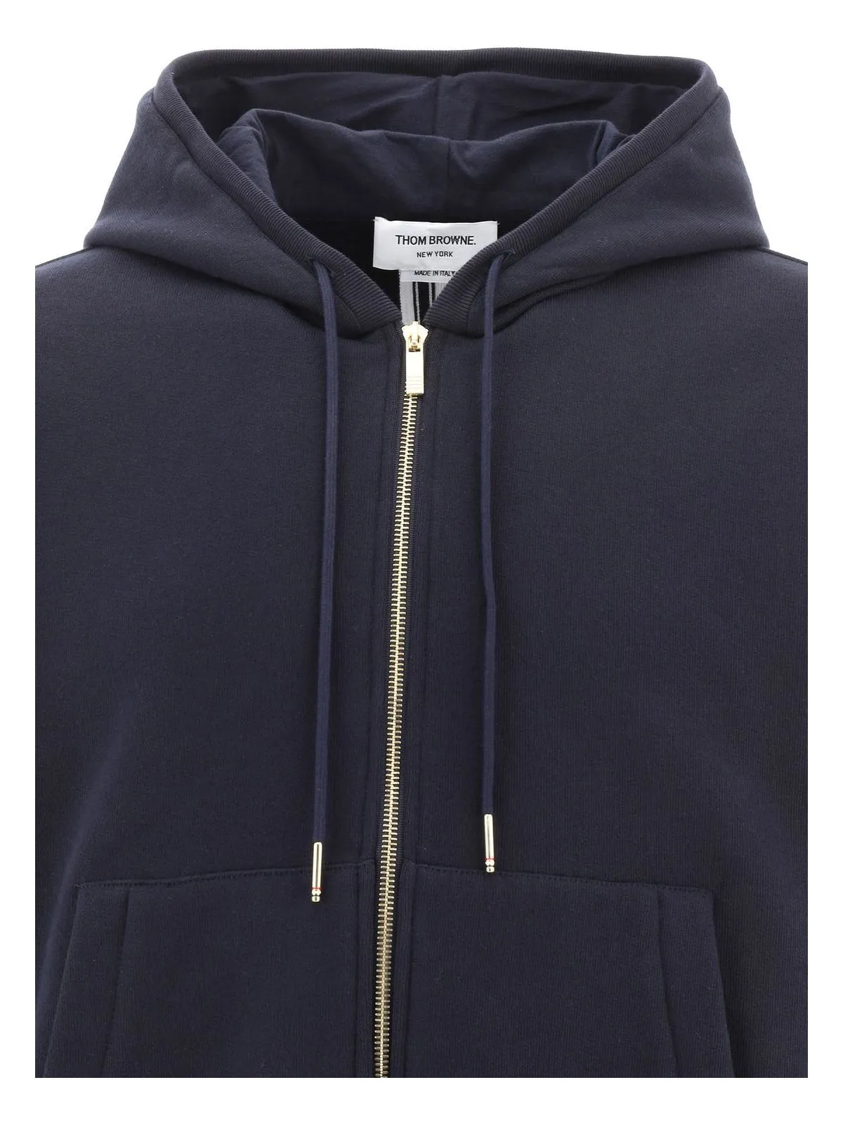 "LOOPBACK" ZIPPERED HOODIE