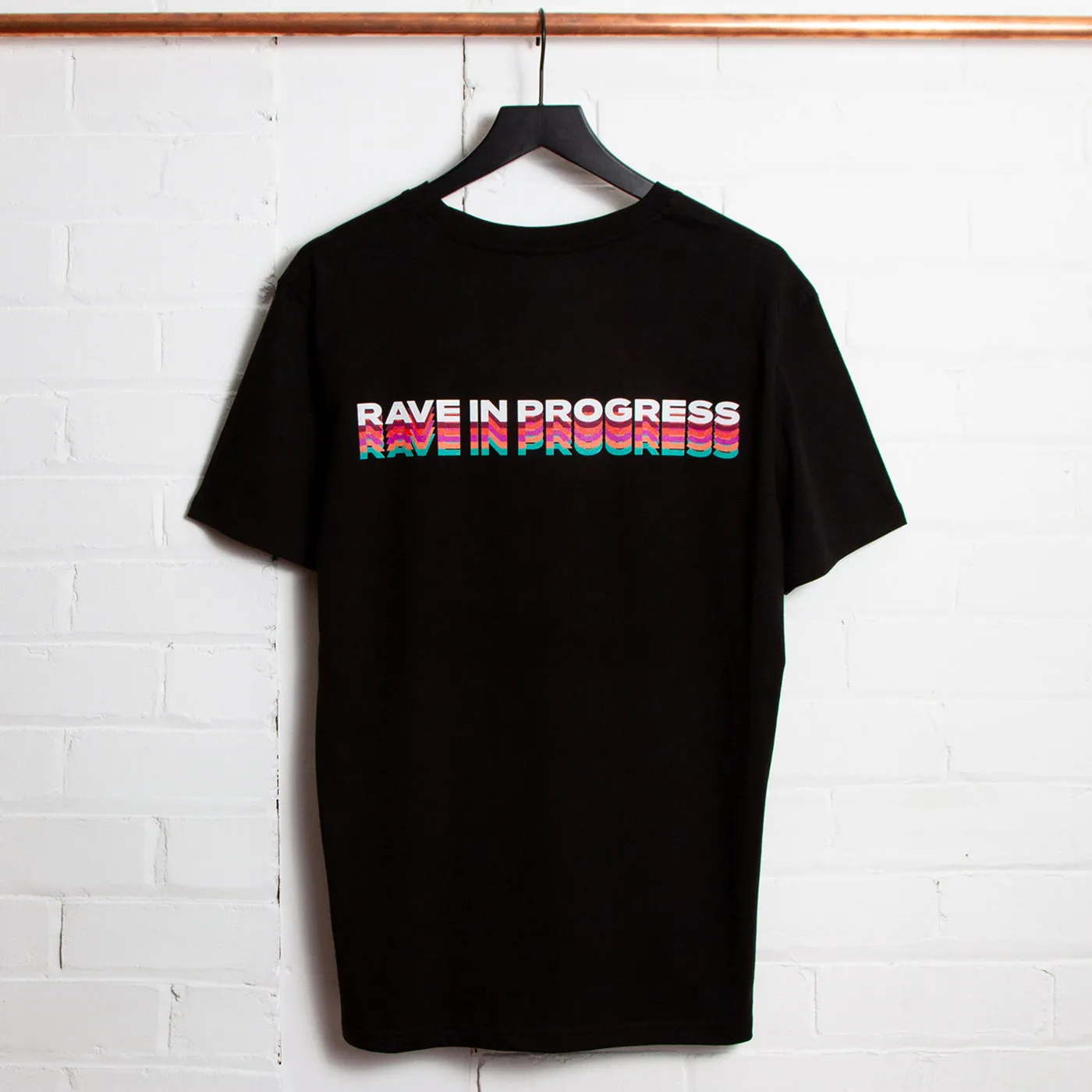 Rave in Progress Remixed Back Print - Tshirt - Black