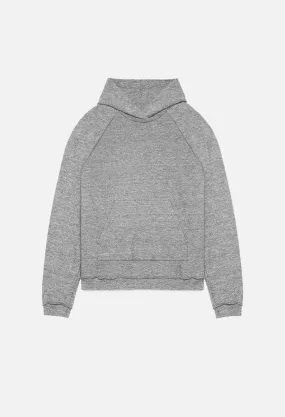 Raw Edge Raglan Hoodie / Dark Grey