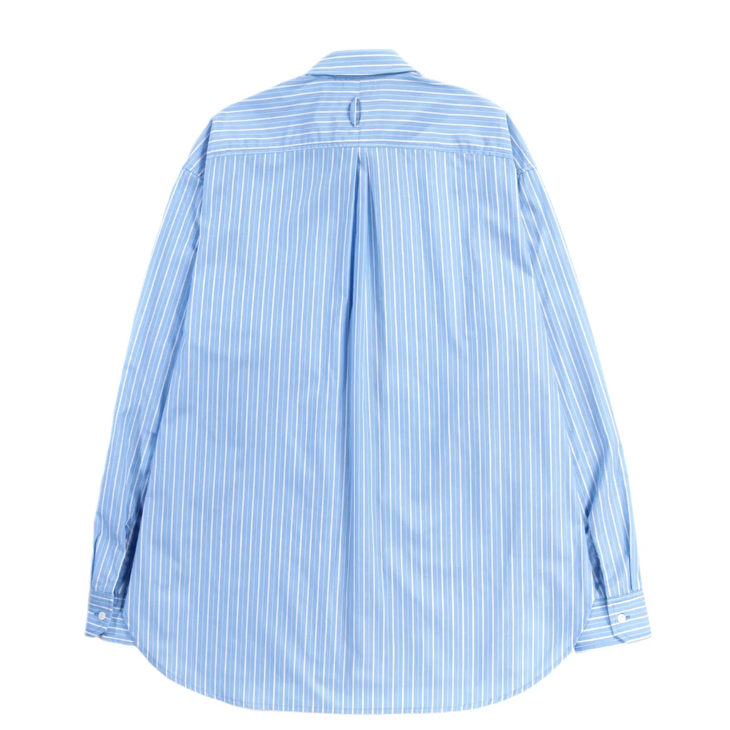 S.K. MANOR HILL SMOKE SHIRT BLUE & WHITE STRIPED COTTON