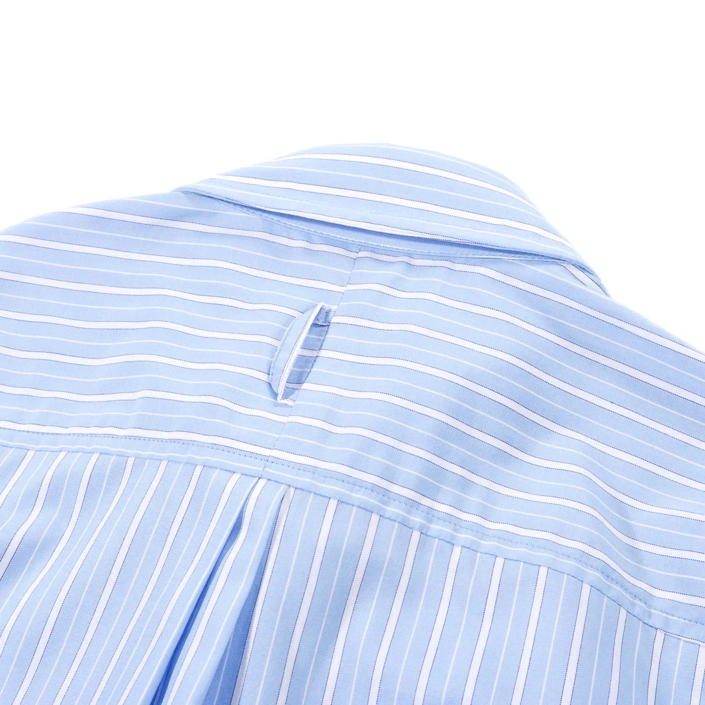 S.K. MANOR HILL SMOKE SHIRT BLUE & WHITE STRIPED COTTON