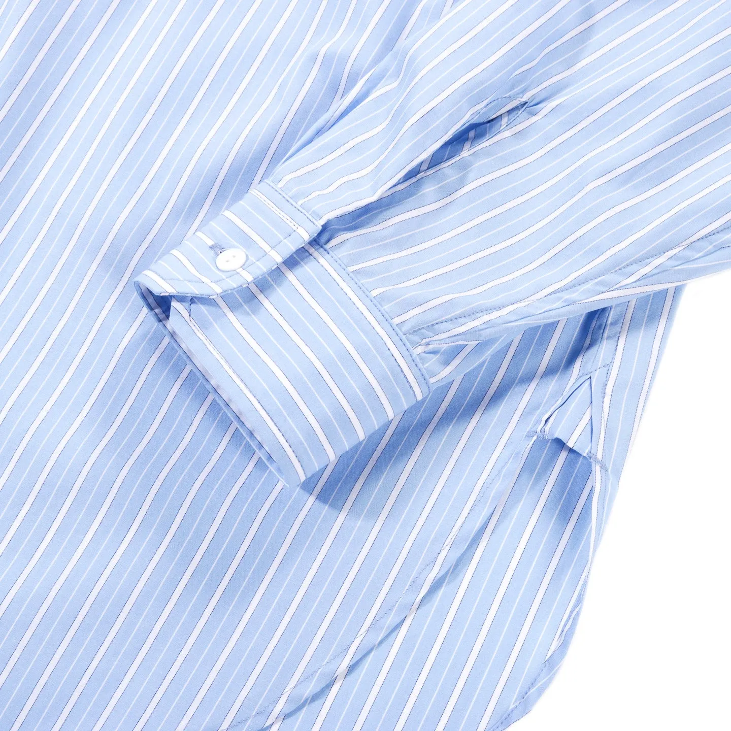 S.K. MANOR HILL SMOKE SHIRT BLUE & WHITE STRIPED COTTON