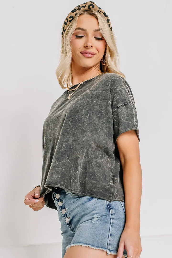 Sunny Days Crop Top | Charcoal