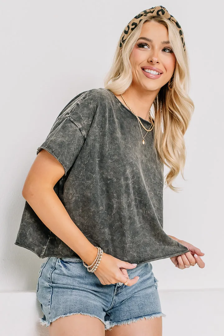 Sunny Days Crop Top | Charcoal