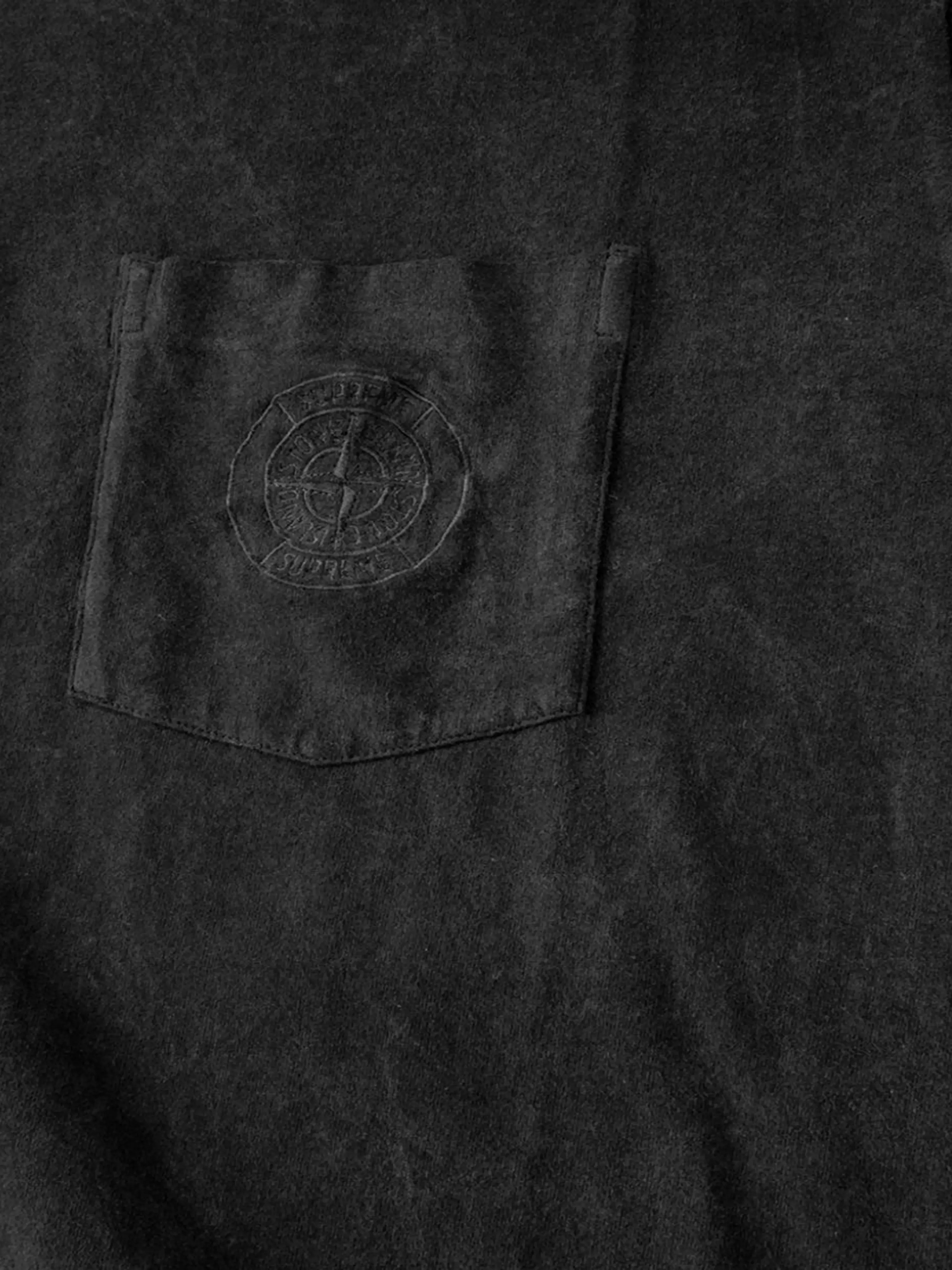 Supreme x Stone Island Pocket tee Black [SS19][USED]