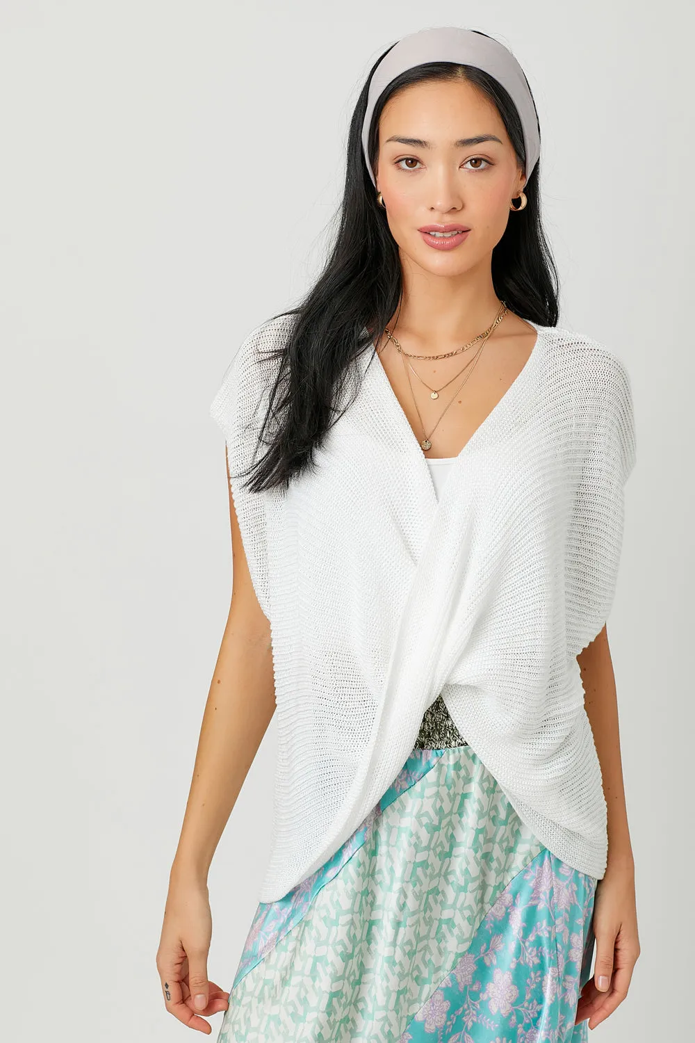 Surplice Neck Sweater Top