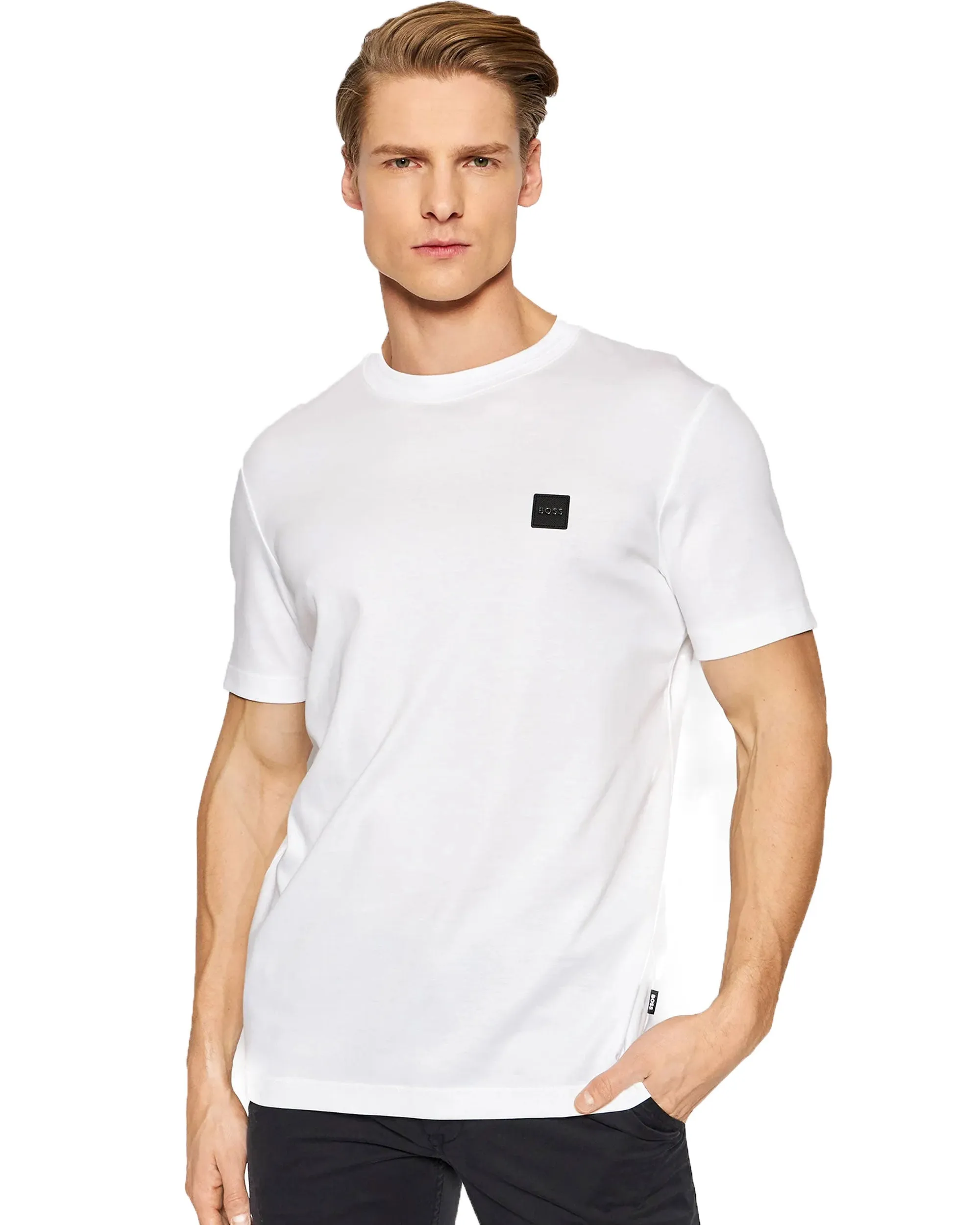 T-Shirt Uomo Boss Tiburt 278 Bianco