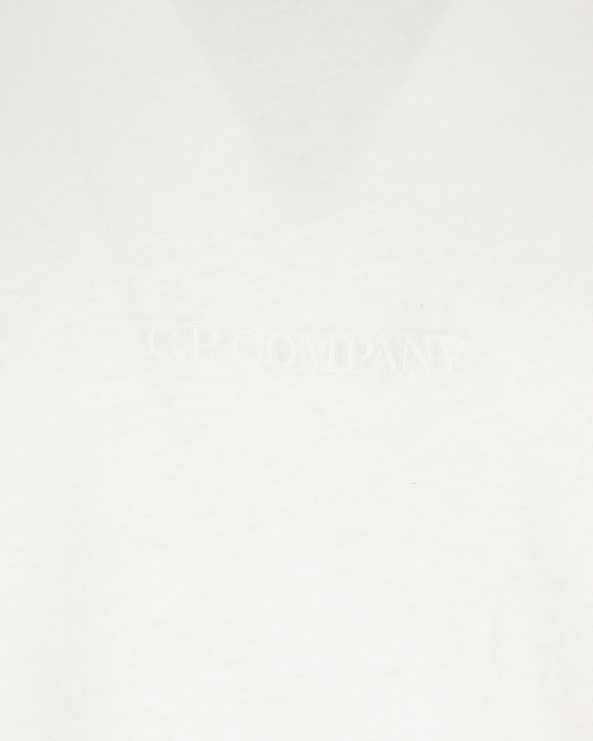 T-Shirt Uomo CP Company Jersey Logo Gauze White