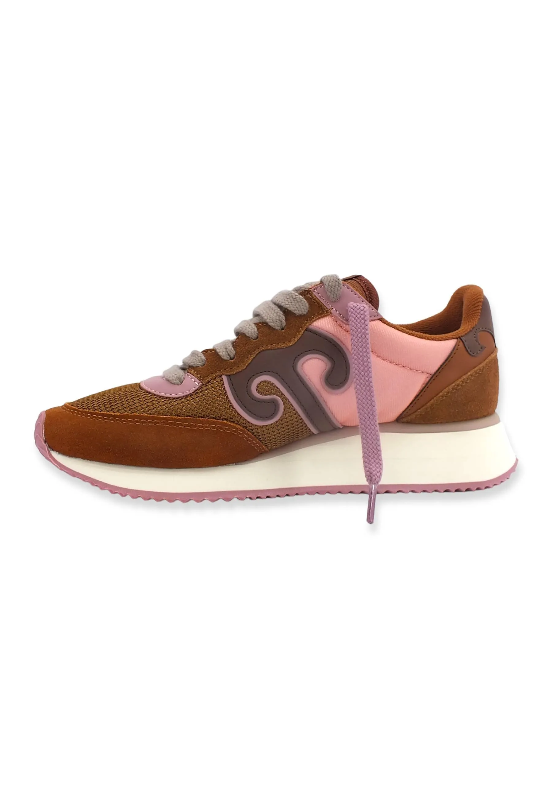 WUSHU Master Sport Sneaker Donna Marrone Cognac Rosa MS159